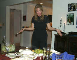 The hostess says - Let's eat!!!