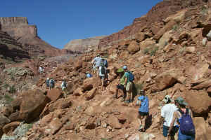 We begin the hike!