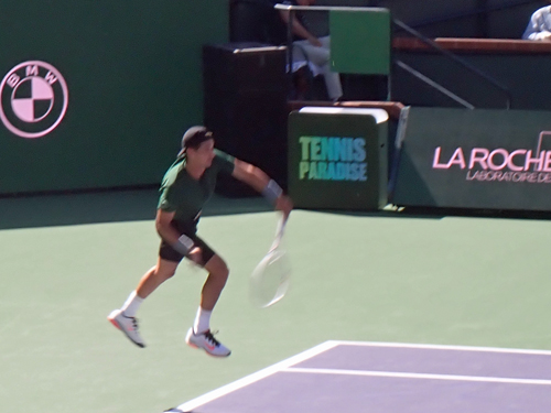 Tennis action